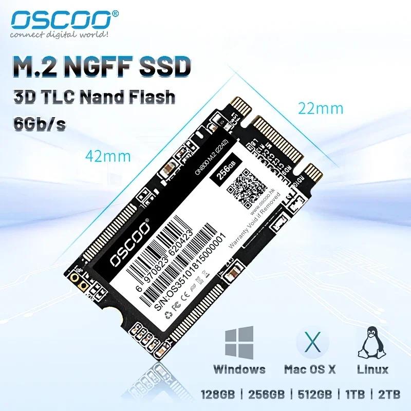 OSCOO ָ Ʈ  ̺, M2 SSD, 128GB, 256GB, 512GB, NGFF 2242, SATA3, Ʈ  HD ũž 